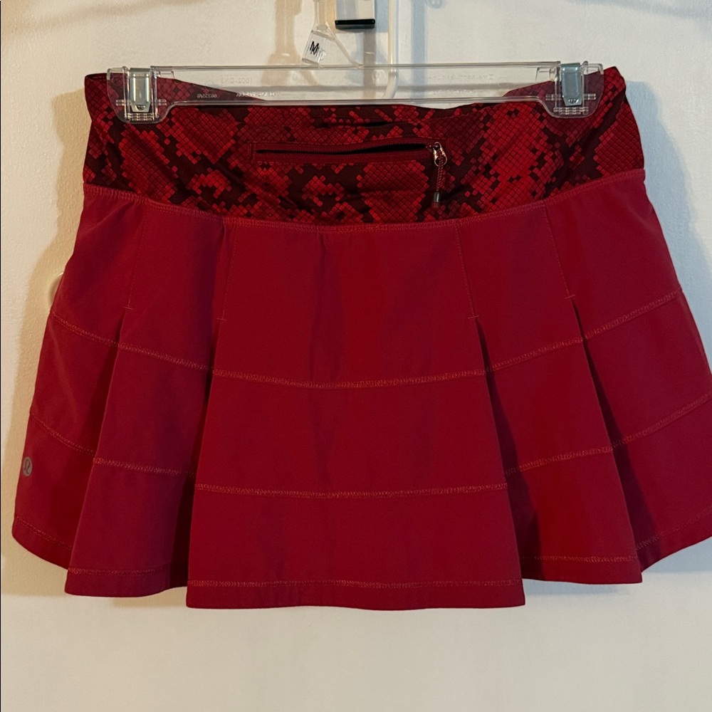 Lululemon Pace Rival ll Skirt Cranberry Mini Ziggy Snake Red Tide❤️